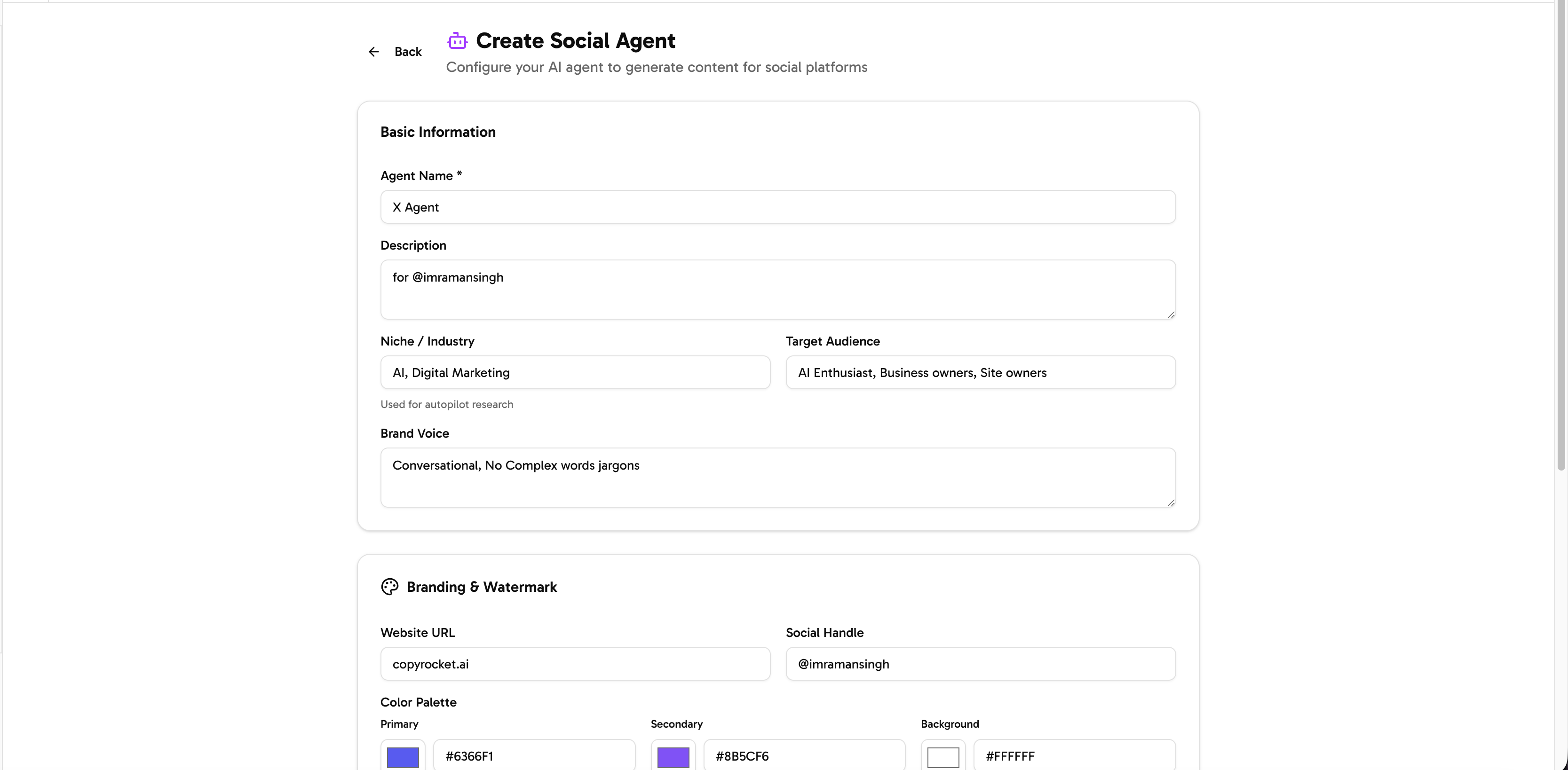 Social Agents Dashboard