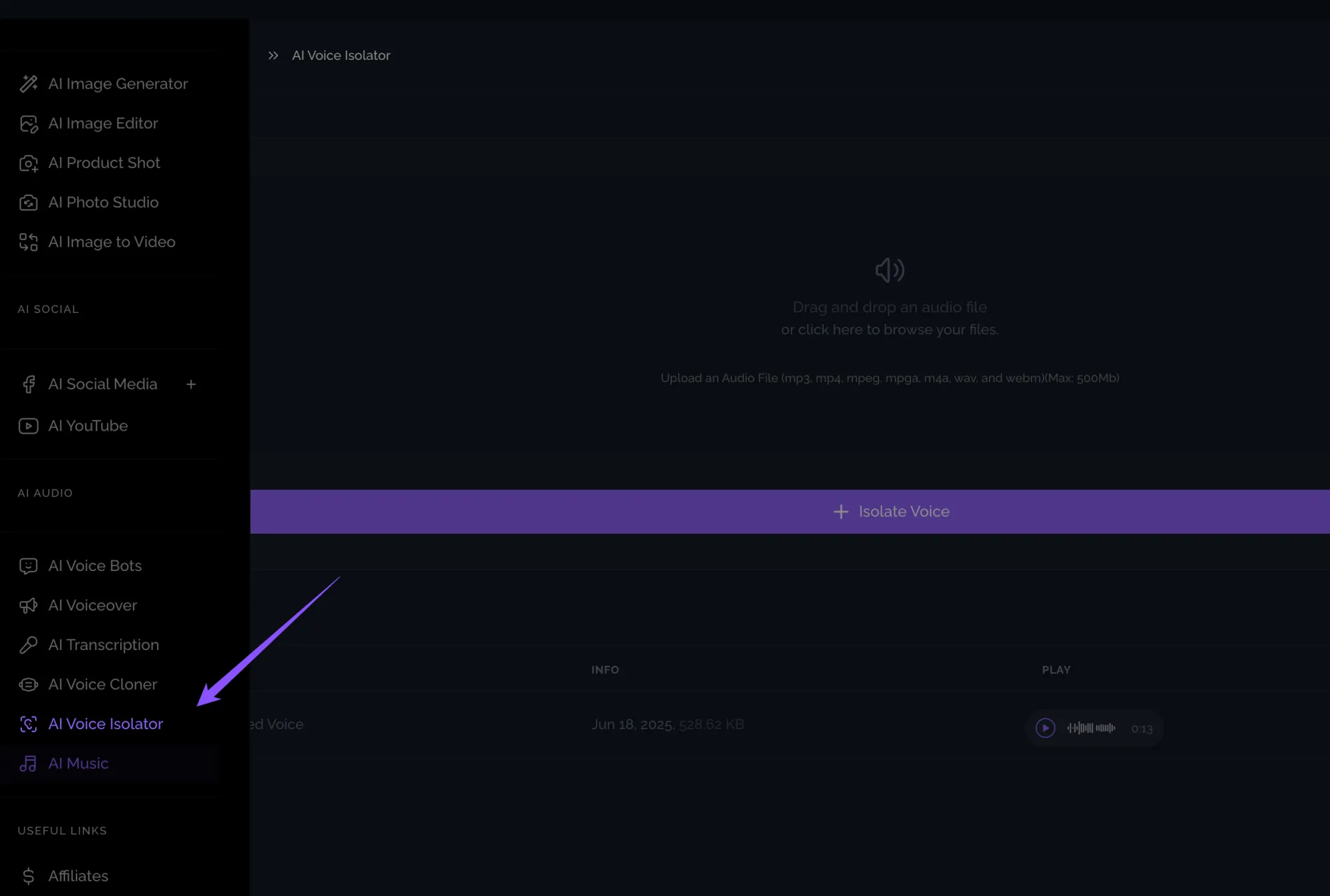 AI Voice Isolator 