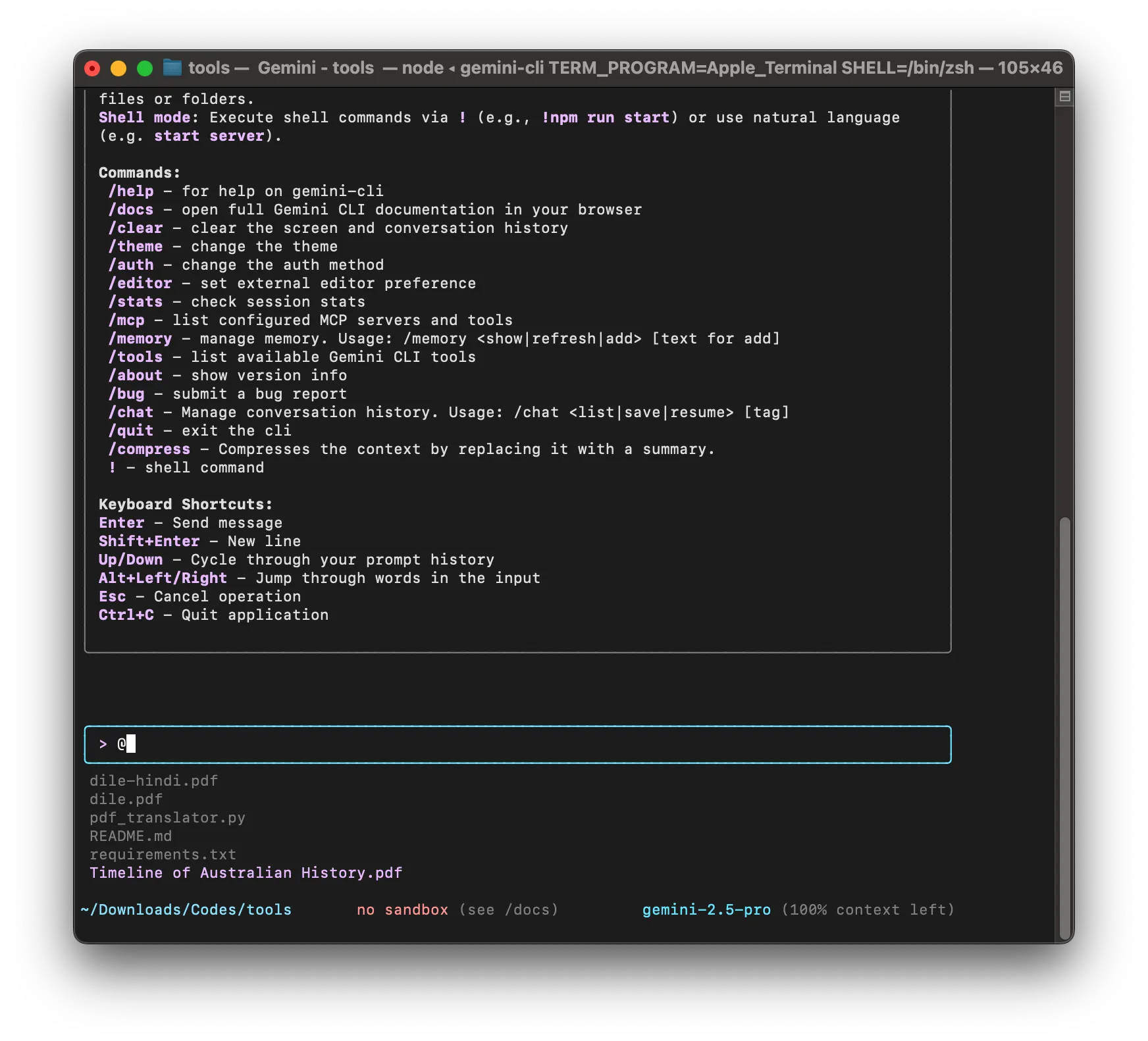 At Commands (@)