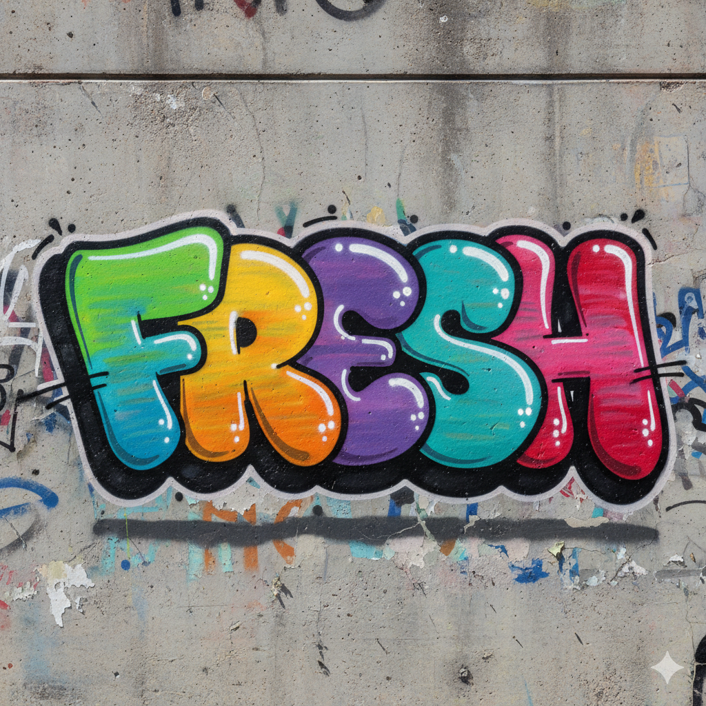 8 AI Prompts for Bubble Graffiti Letters
