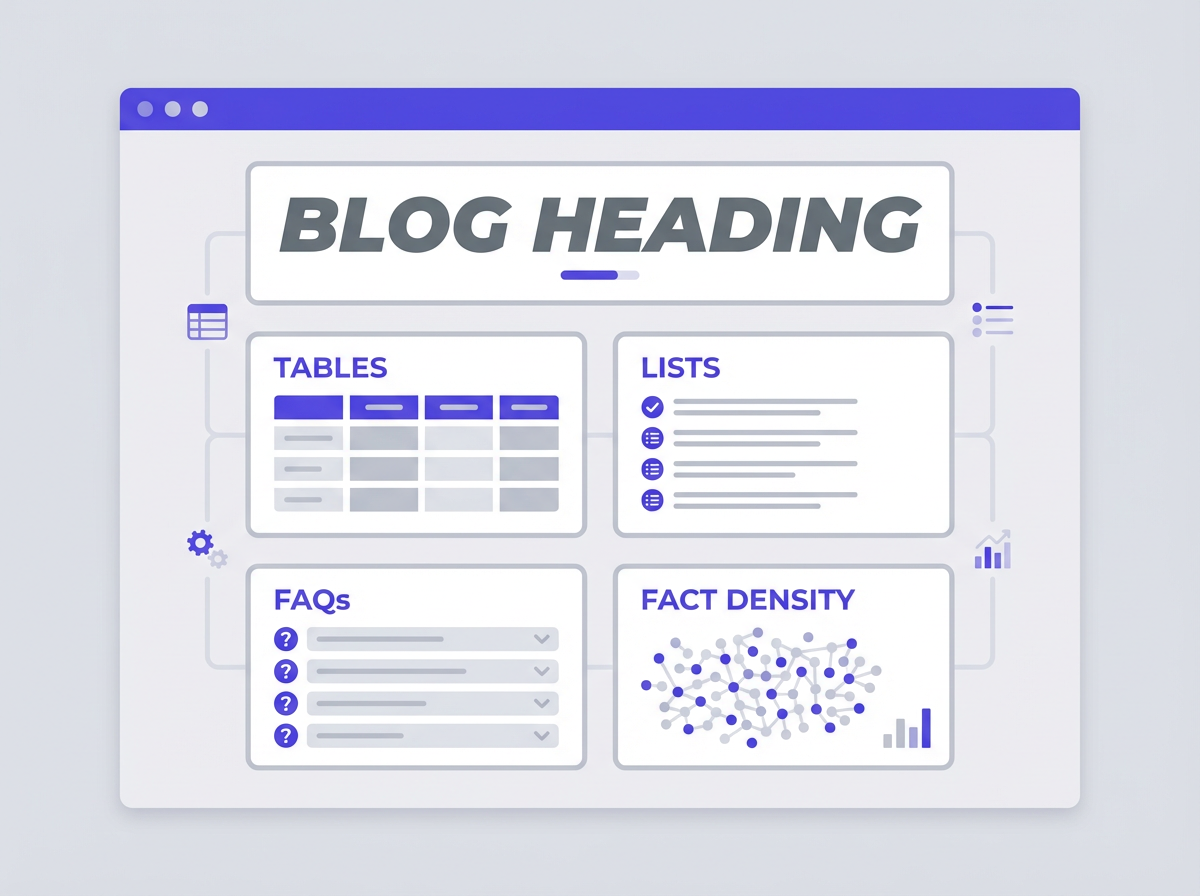 How to Optimize Page Structure for LLM Citations (Tables, Lists, FAQs, Fact Density)