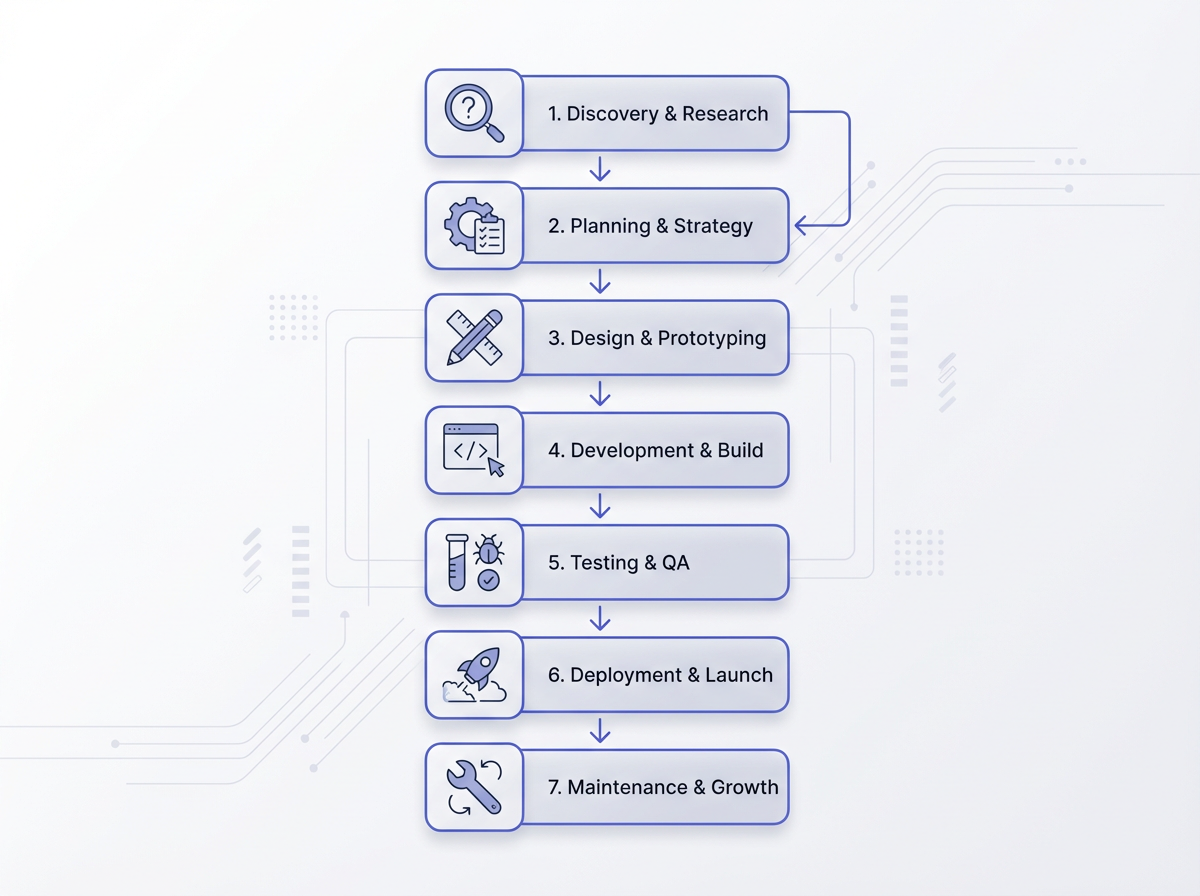 How to create infographics in Notebooklm (best practices): 7-step vertical workflow with simple icons and labeled steps