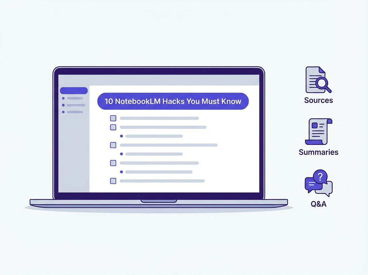 10 NotebookLM Hacks You Must Know: Faster Research, Cleaner Notes, Better Drafts