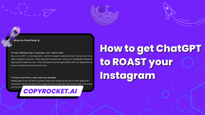 How to get ChatGPT to ROAST your Instagram (Prompt Inside)