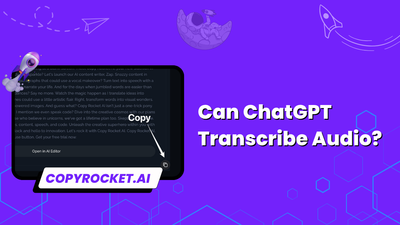 Can ChatGPT Transcribe Audio? (Free Tools)