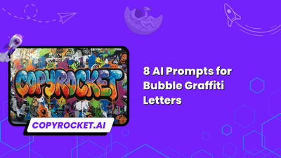8 AI Prompts for Bubble Graffiti Letters