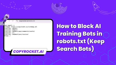 How to Block AI Training Bots in robots.txt (Keep Search Bots)