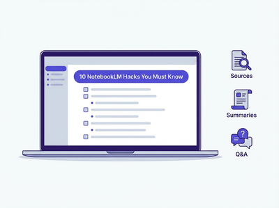 10 NotebookLM Hacks You Must Know: Faster Research, Cleaner Notes, Better Drafts