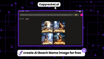 How to create AI Beach Name image for free (2 Methods)