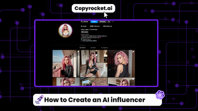 How to Create an AI influencer (Video)