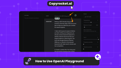 How to Use OpenAI Playground for Beginners