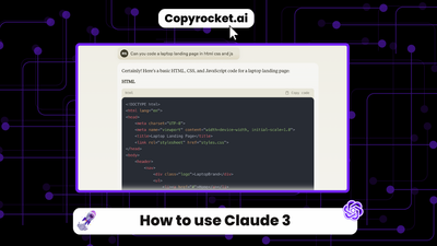 How to use Claude 3 (Haiku, Opus & Sonnet)