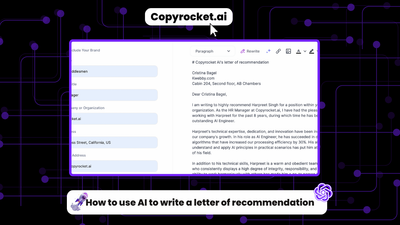 How to use AI to write a letter of recommendation (2 Free Methods)