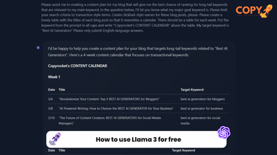 How to use Llama 3 for free: Meta AI's Open Source Model