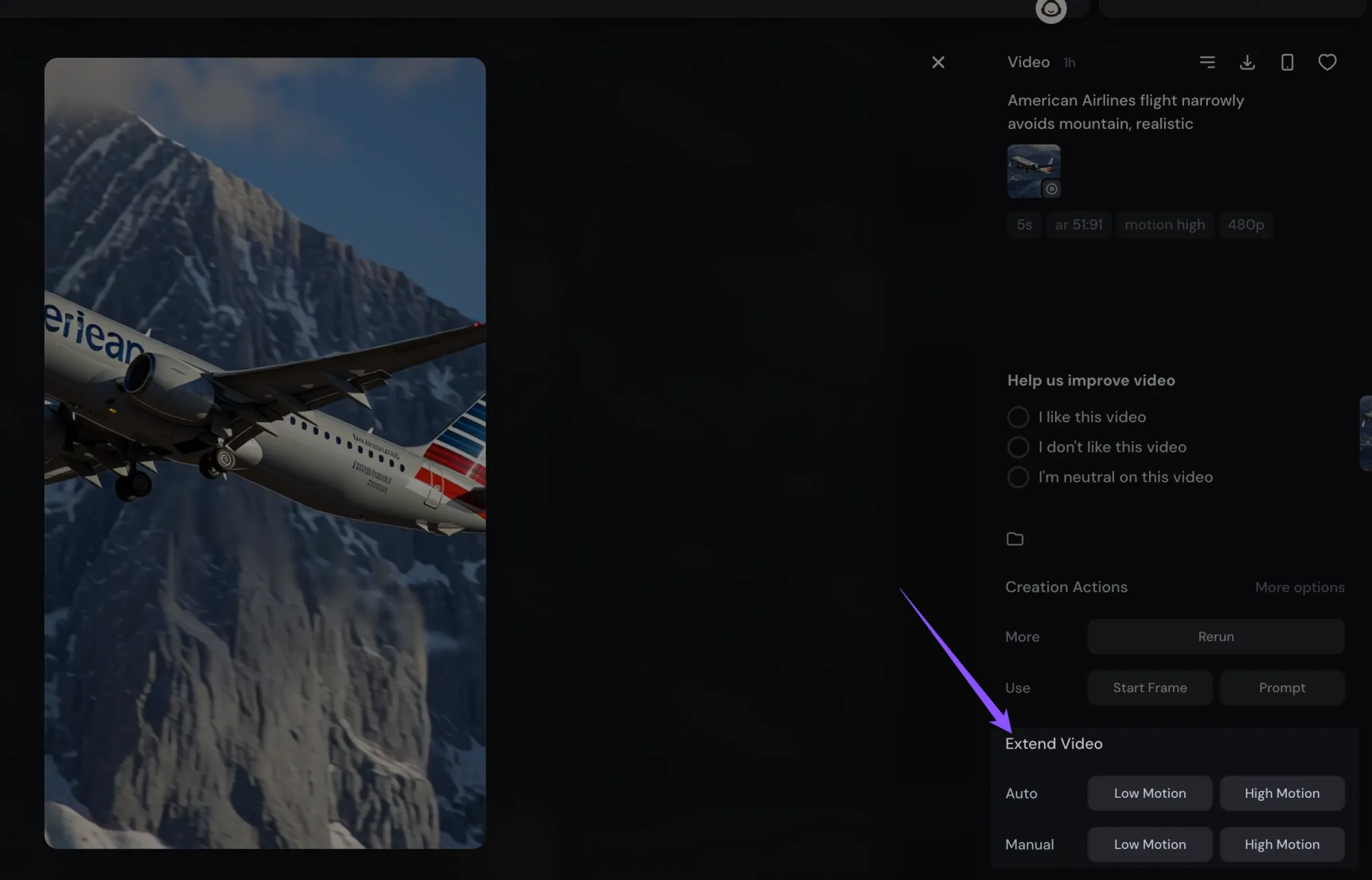 Extend the Video with midjourney