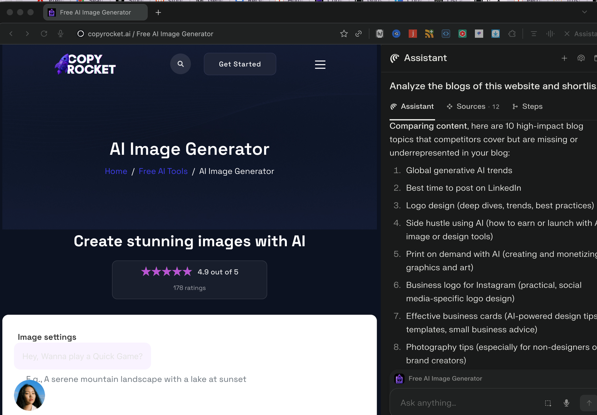 Competitor Content Gap Analysis comet