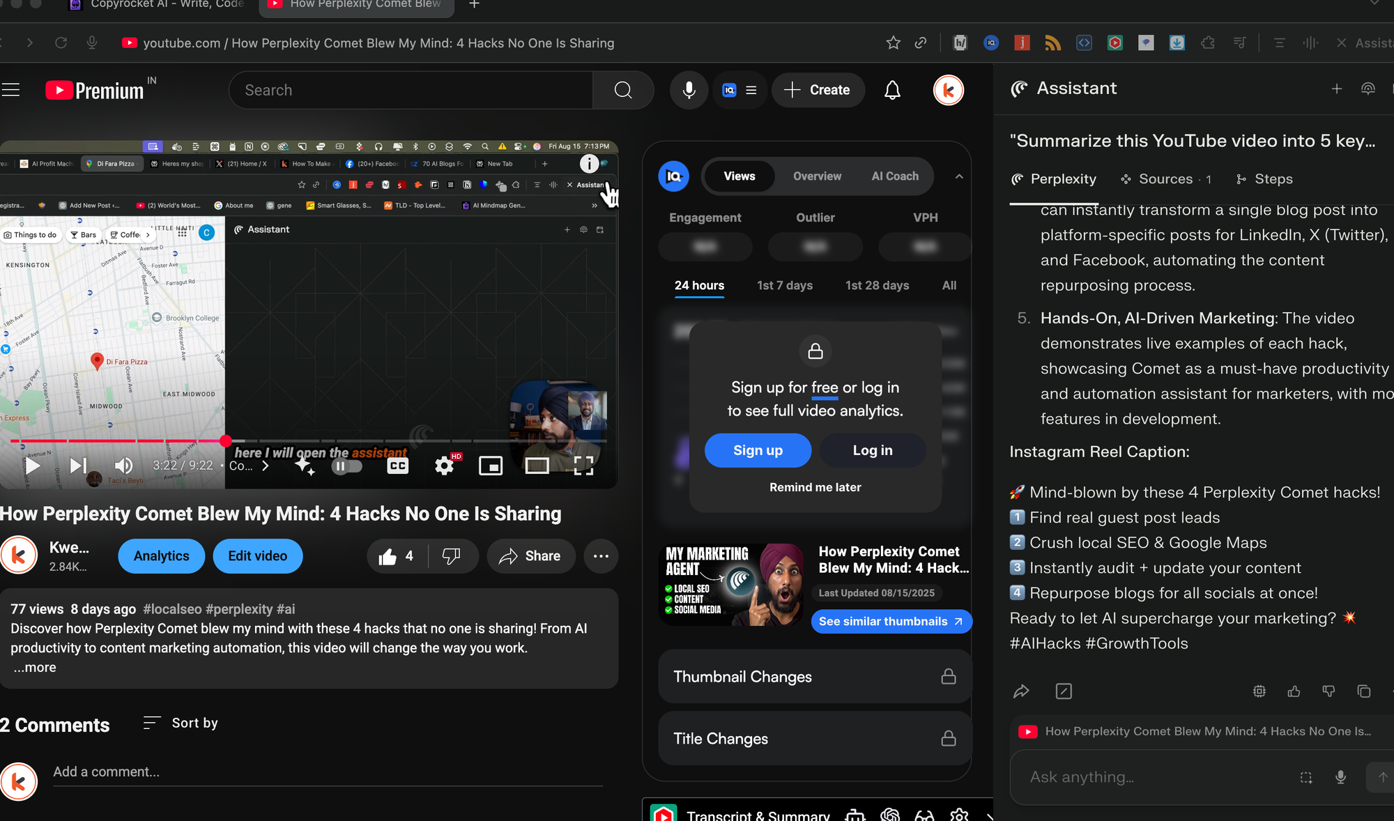 7. Video Summarization for Content