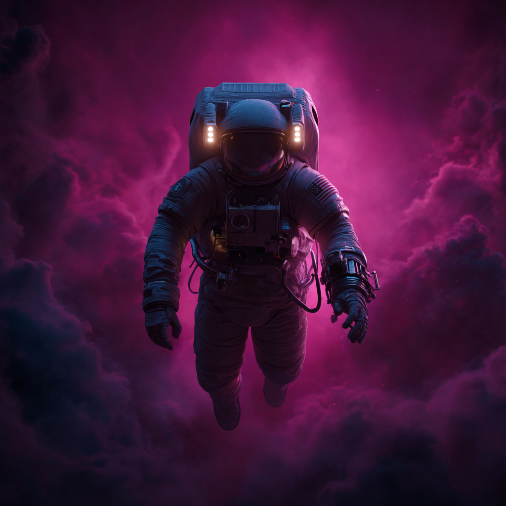 Cinematic Astronaut in Nebula