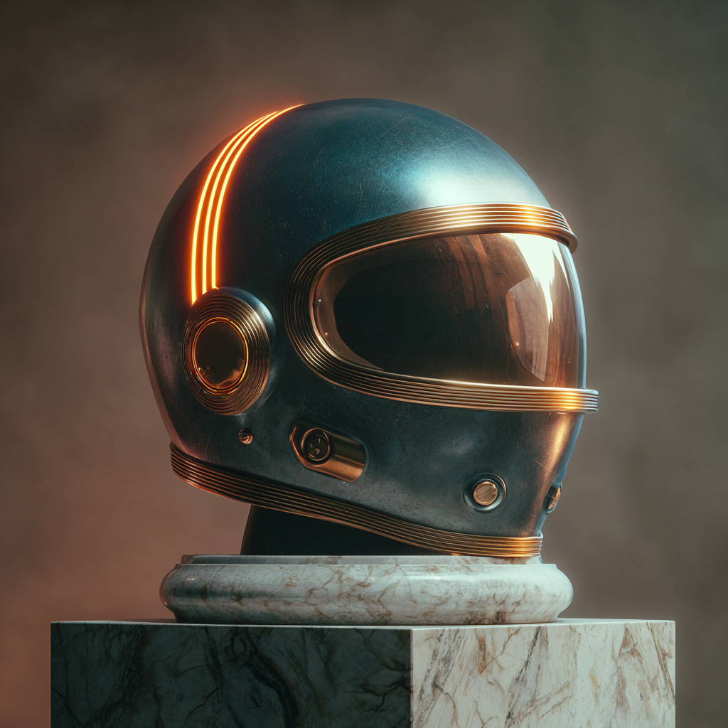 Futuristic Helmet Product Shot