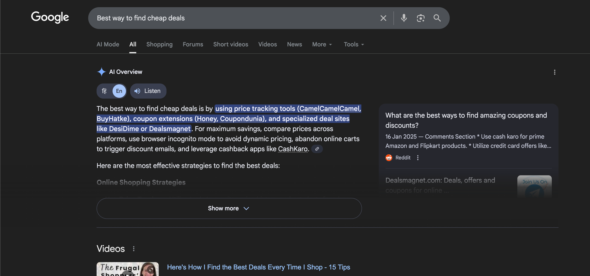 “Best way to” and method selection queries