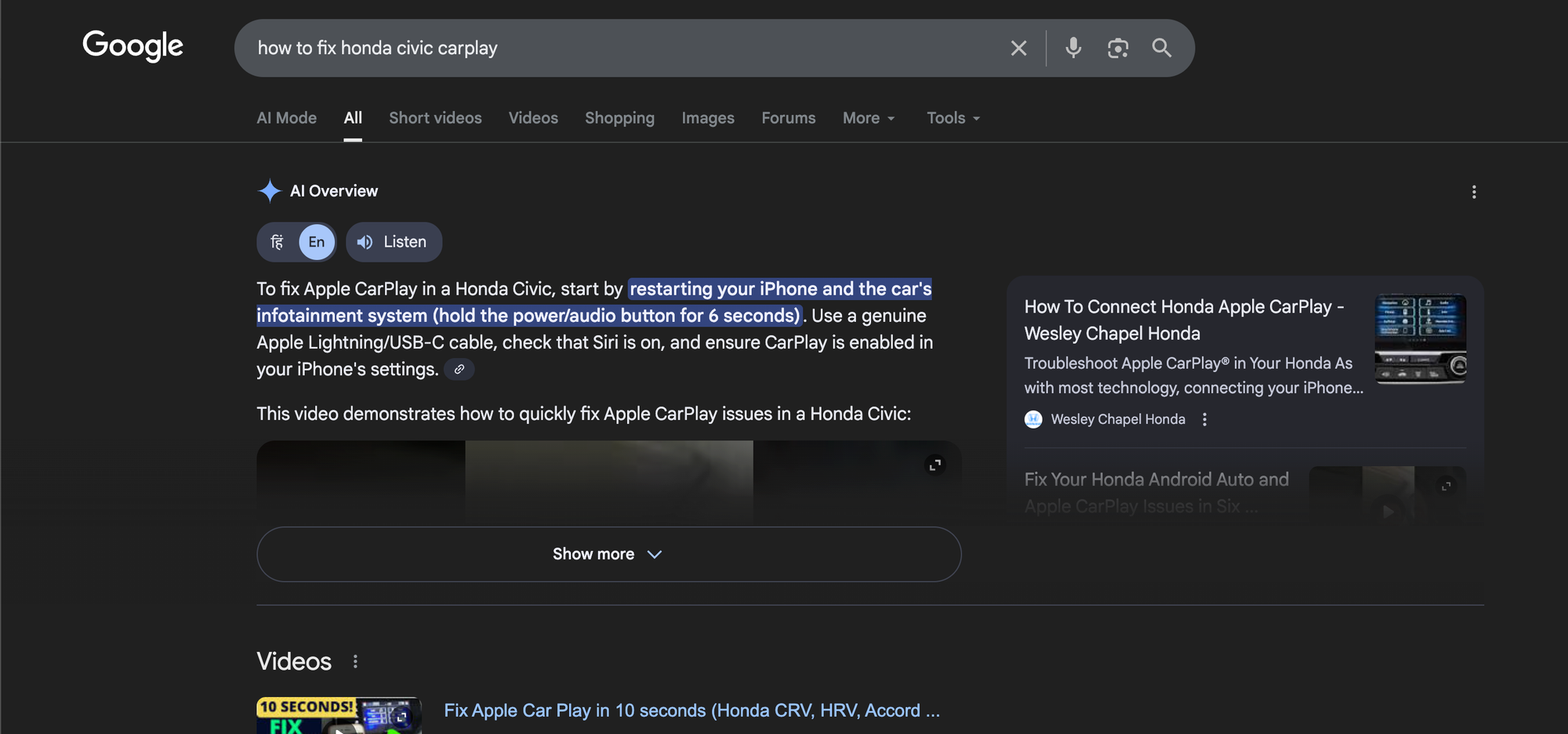 Problem + fix queries
