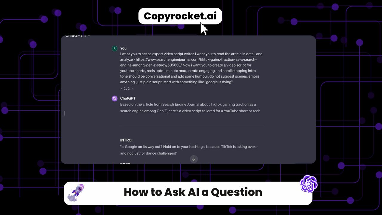 How to Ask AI a Question