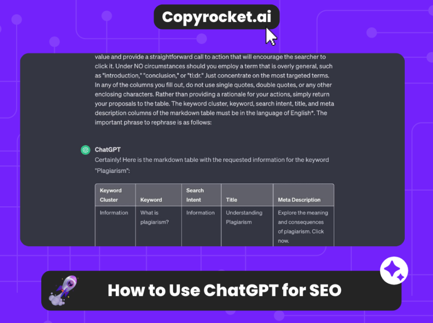 How to Use ChatGPT for SEO