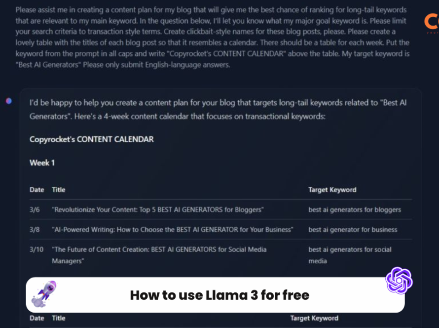 How to use Llama 3 for free