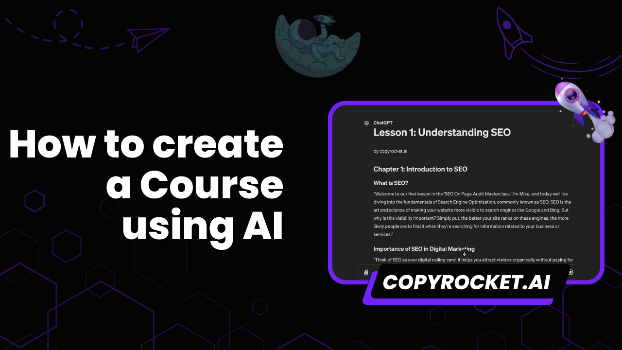 How to create a Course using AI