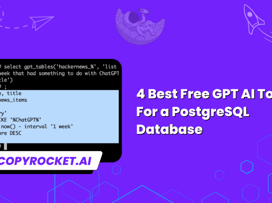 4 Best Free GPT AI Tools For a PostgreSQL Database