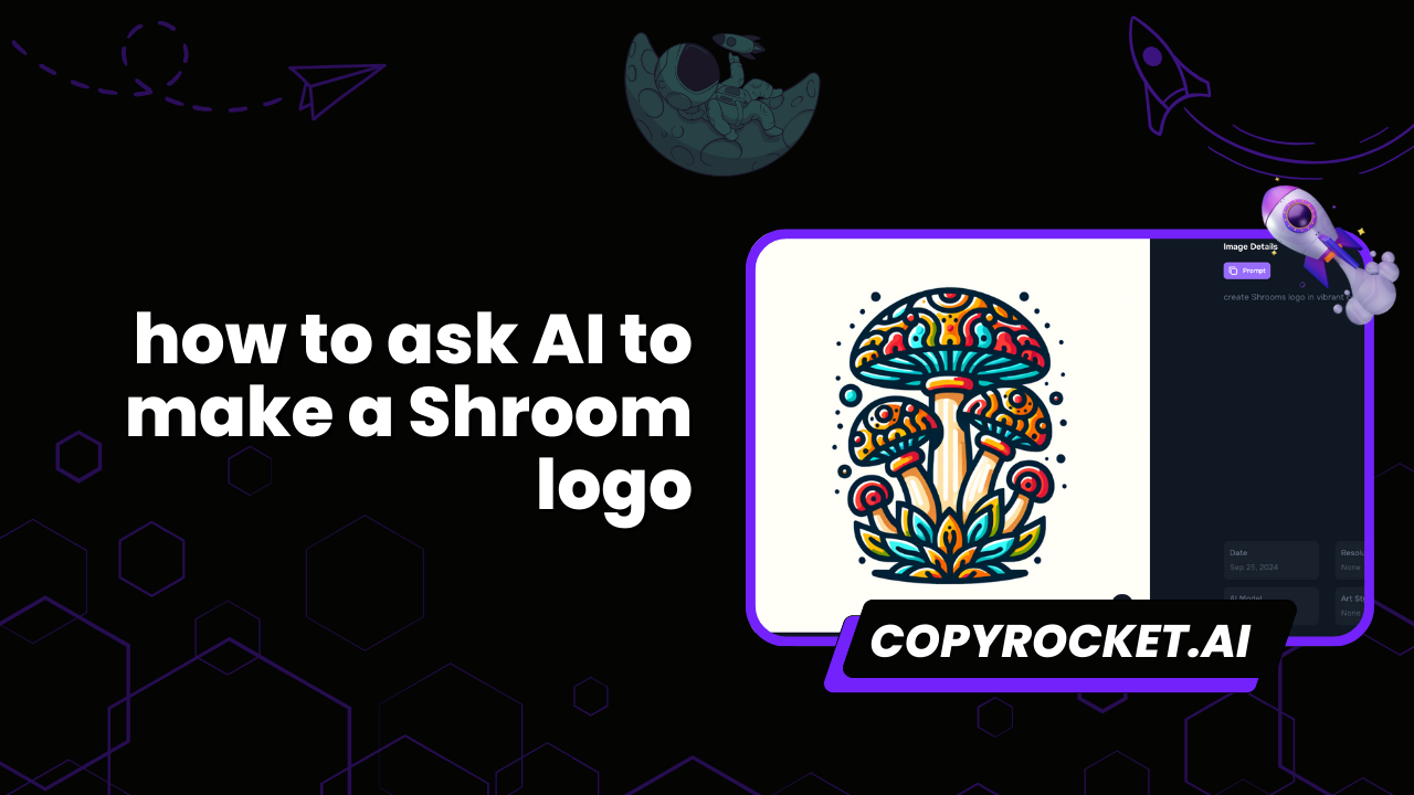 how to ask AI to make a Shroom logo