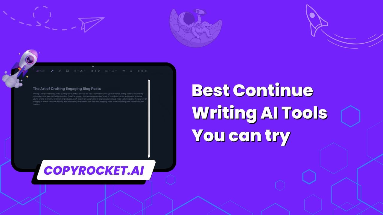 Best Continue Writing AI Tools You can try