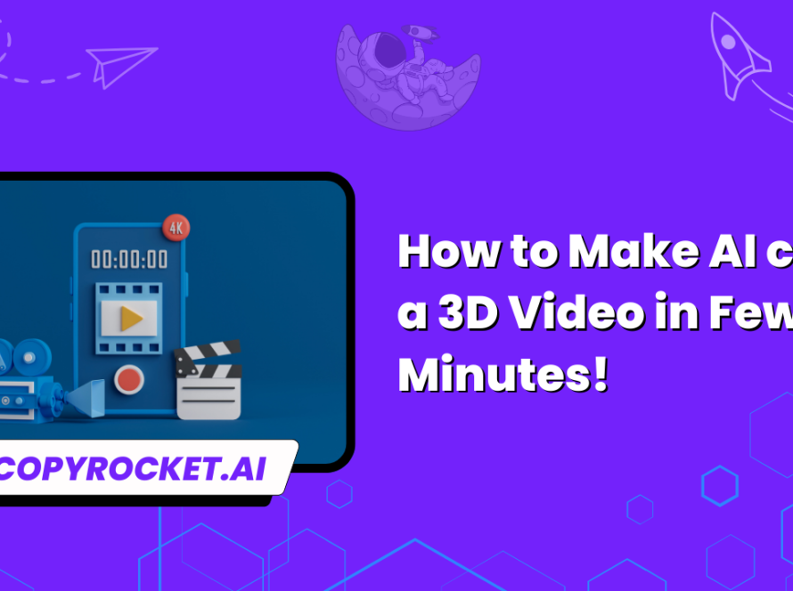 How to Make AI create a 3D Video​ in Few Minutes!