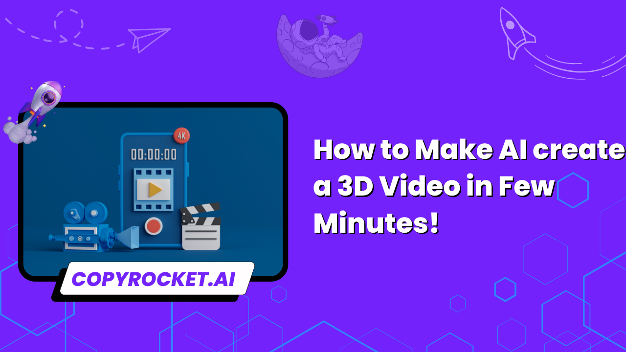 How to Make AI create a 3D Video​ in Few Minutes!